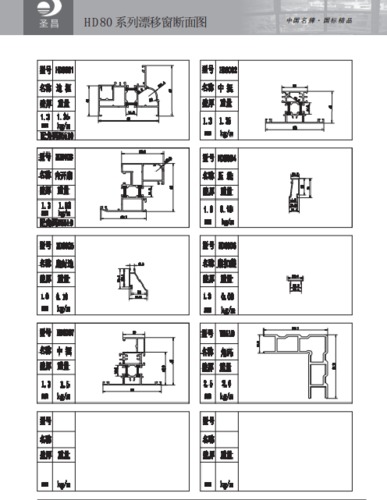 HD80隔熱斷橋鋁合金