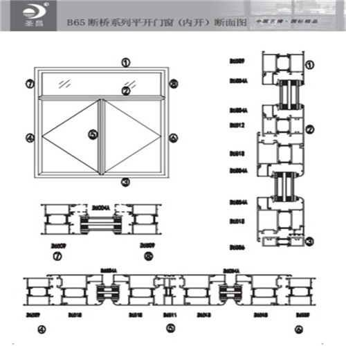 B65斷橋系列平開(kāi)門(mén)窗